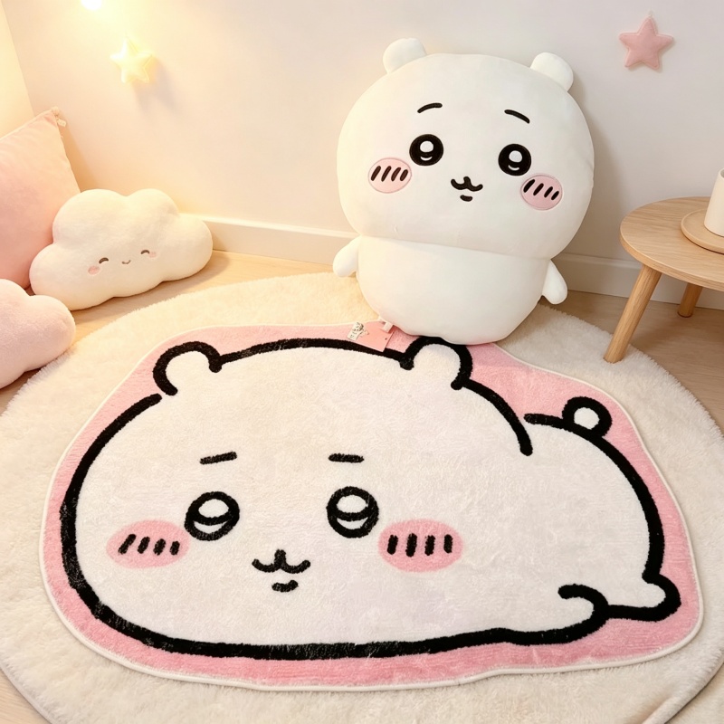 Home Center Bathroom Accessories - พรมการ์ตูนชิคคาวะสุดฮิต ลายฮะจิวาระ อุซางิ ผ้าปูพื้นห้องน้ำกันลื่น พรมปูพื้นรถยนต์ เบาะนุ่ม