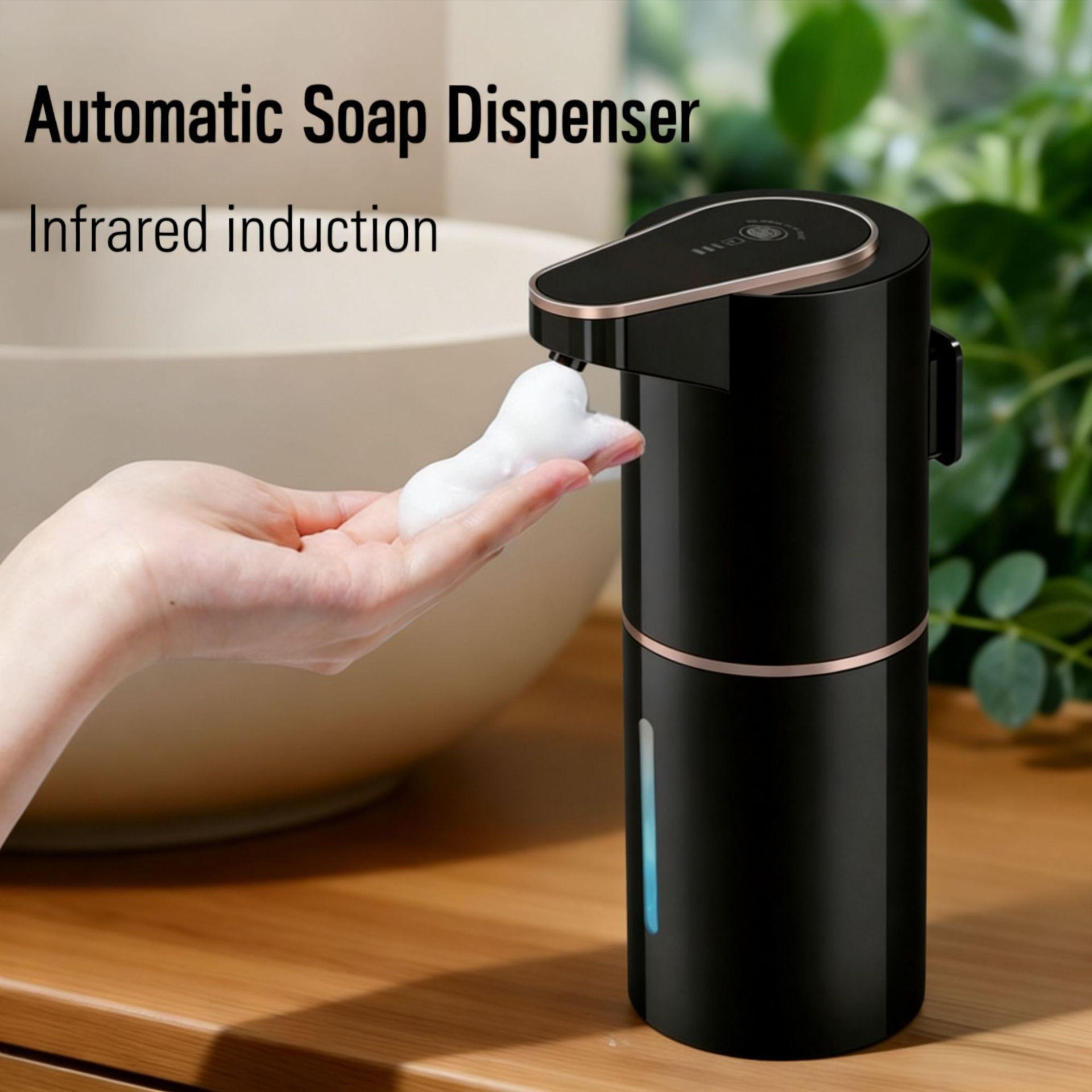 Home Bathroom Wall Soap Dispenser - เครื่องจ่ายสบู่ไฟฟ้ารุ่นใหม่, เครื่องจ่ายโฟมล้างมืออัตโนมัติแบบเหนี่ยวนำ, รุ่นสำหรับห้องน้ำในบ้าน, แบบติดผนัง