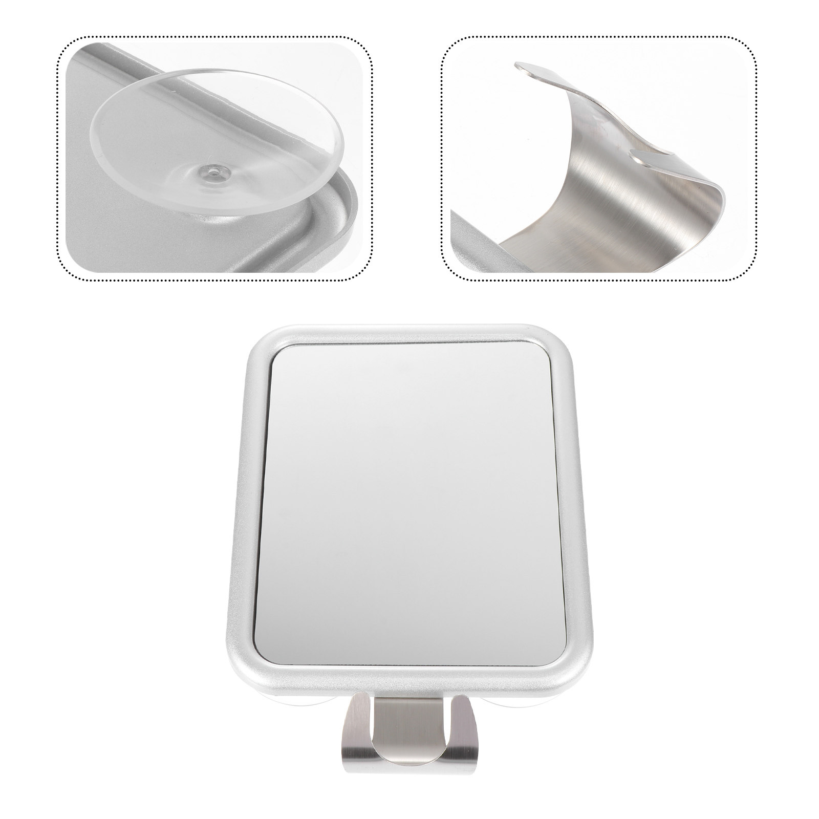 Home Bathroom Mirror - กระจกห้องน้ำกันฝ้า 1 ชิ้น ติดตั้งด้วยถ้วยดูดสูญญากาศ ติดผนัง มองเห็นชัดเจน
