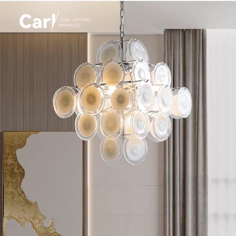 Home Bathroom Lighting Design - โมเดิร์น Chrome ทองแดงห้องนั่งเล่นโคมไฟ Creative Designer Nordic