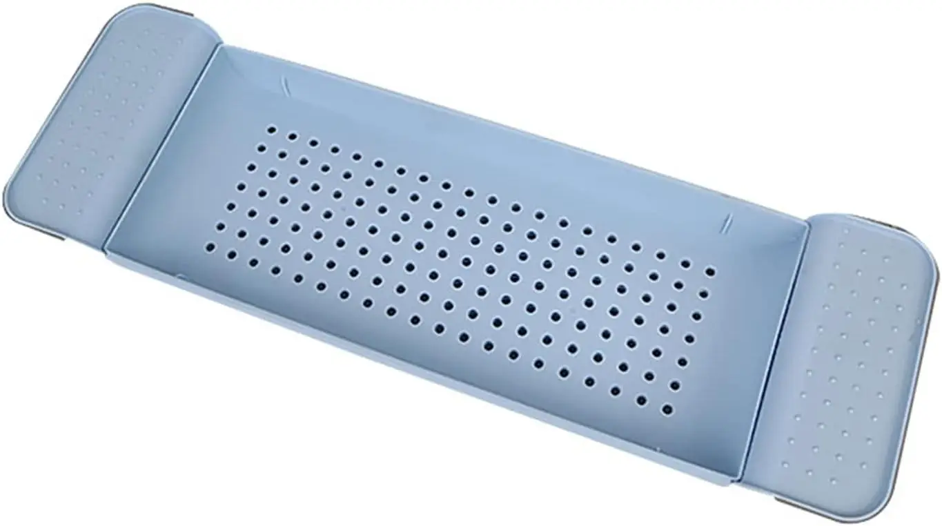 Bath Caddy Tray - ถาดวางของในอ่างอาบน้ำแบบยืดหดได้ ชั้นวางของในห้องน้ำ ตะกร้าใส่ของในห้องอาบน้ำ ชั้นวางของในอ่างอาบน้ำ ที่แขวนผ้าเช็ดตัว ชุดอุปกรณ์แบบยืดหดได้