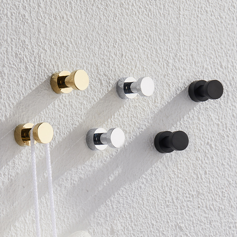 Home Center Bathroom Accessories - 2/3/4/5Pcs ทองเหลือง Robe Hooks กันสนิมผ้าเช็ดตัว Hook