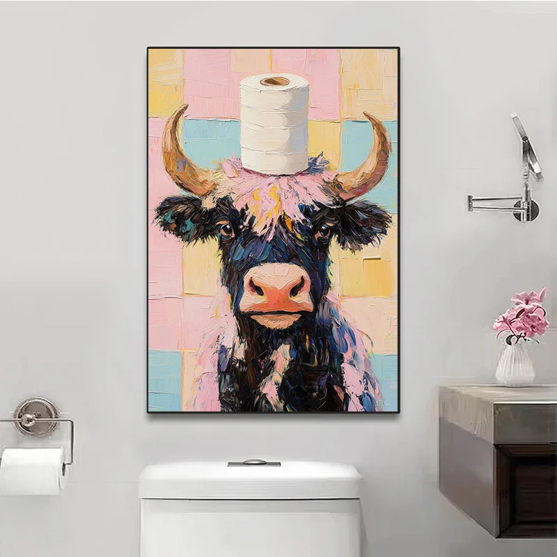โปสเตอร์ภาพพิมพ์สัตว์บนกระดาษช - Home Bathroom Pictures บทวิจารณ์และราคา