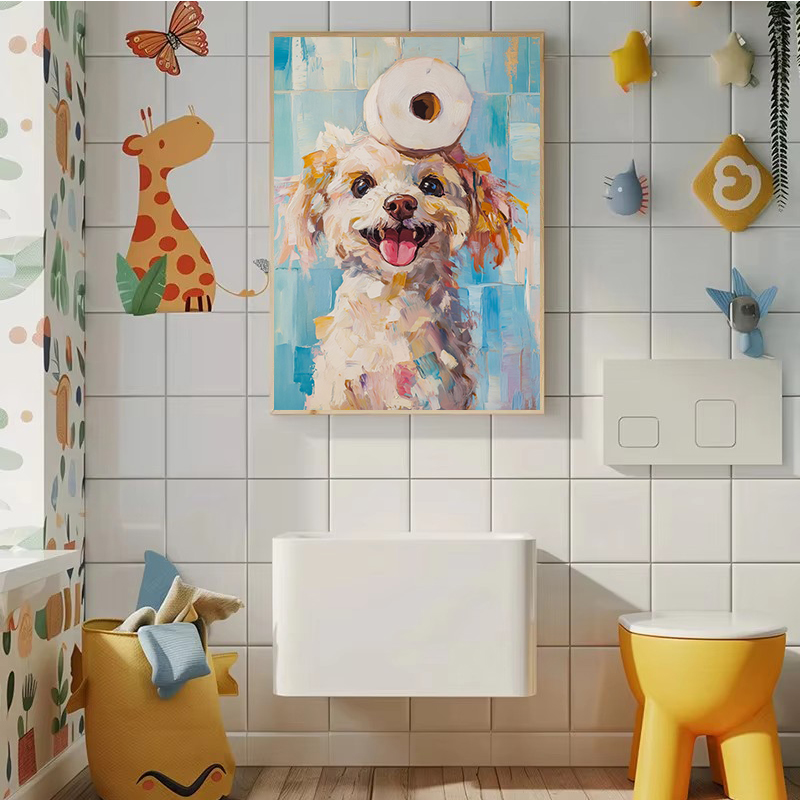 โปสเตอร์ภาพพิมพ์สัตว์บนกระดาษช - Home Bathroom Pictures บทวิจารณ์และราคา