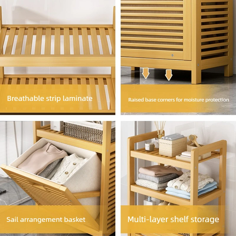 ตะกร้าผ้าหลายชั้นทำจากไม้ไผ่ ด - Home Bathroom Ventilation บทวิจารณ์และราคา