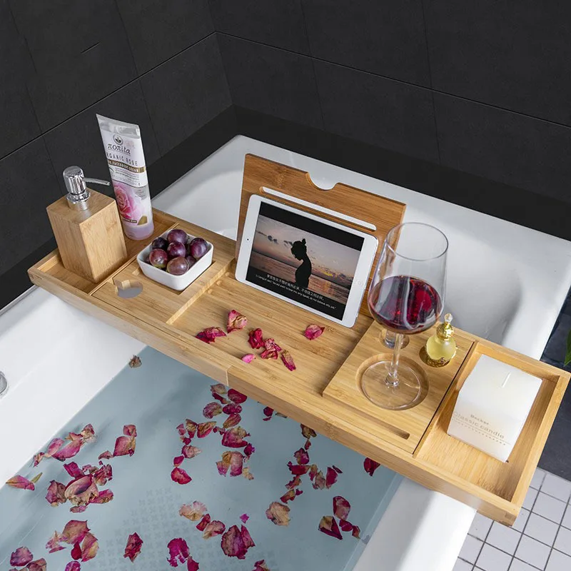 ถาดวางอุปกรณ์ในอ่างอาบน้ำแบบขย - Bath Caddy Tray บทวิจารณ์และราคา