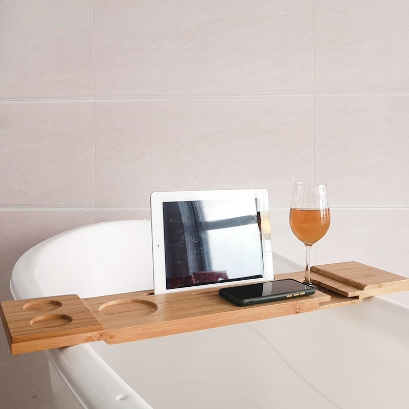 แคดดี้อ่างอาบน้ําไม้ไผ่พร้อมที - Bath Caddy Tray บทวิจารณ์และราคา