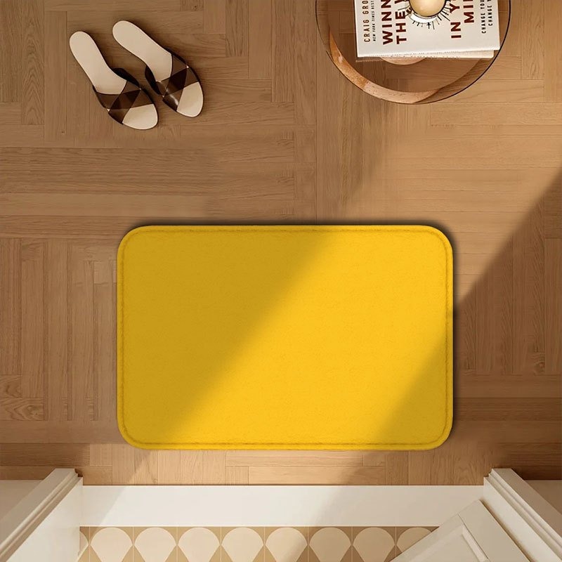 1PC สีเหลืองบริสุทธิ์รูปแบบเสื - Home Bathroom Door Design บทวิจารณ์และราคา