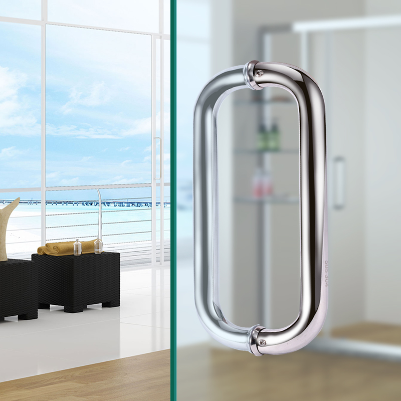 1 คู่สแตนเลสสตีลที่จับประตูกระ - Home Center Bathroom Accessories บทวิจารณ์และราคา