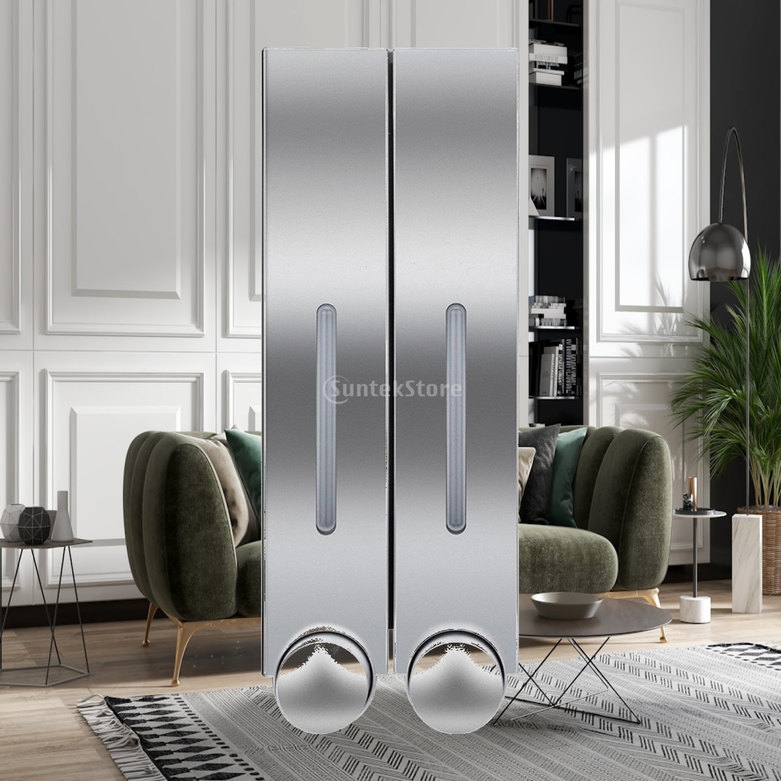 เครื่องจ่ายแชมพูและครีมนวดผมแบ - Home Bathroom Wall Soap Dispenser บทวิจารณ์และราคา