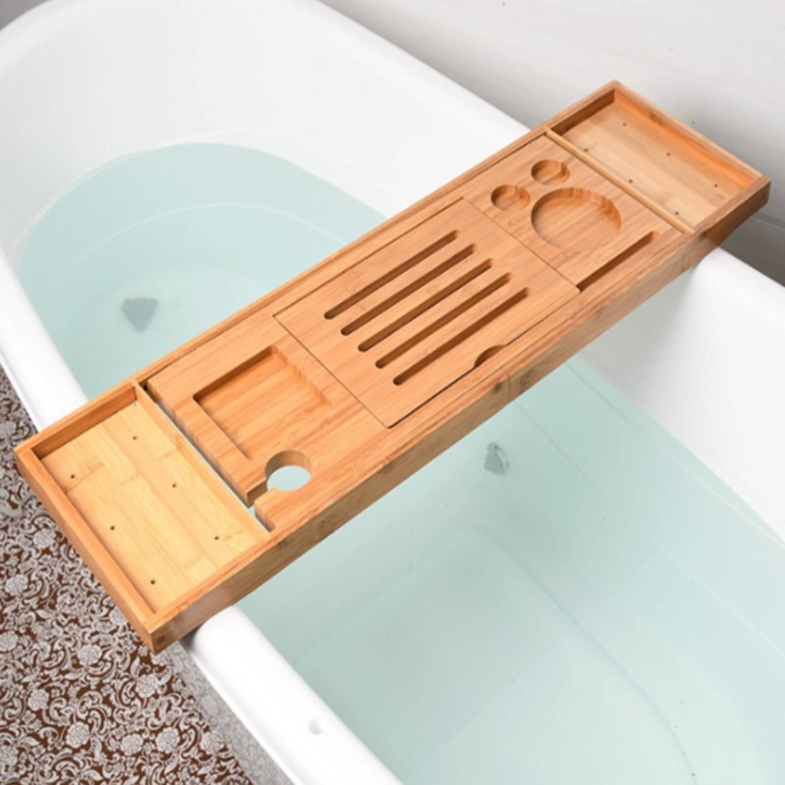 ถาดวางอ่างอาบน้ำ ถาดวางอ่างอาบ - Bath Caddy Tray บทวิจารณ์และราคา
