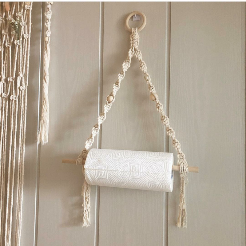 ที่จับผ้าขนหนูกระดาษ macrame ท - Home Center Bathroom Accessories บทวิจารณ์และราคา