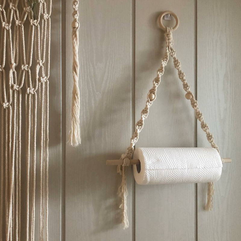ที่จับผ้าขนหนูกระดาษ macrame ท - Home Center Bathroom Accessories บทวิจารณ์และราคา