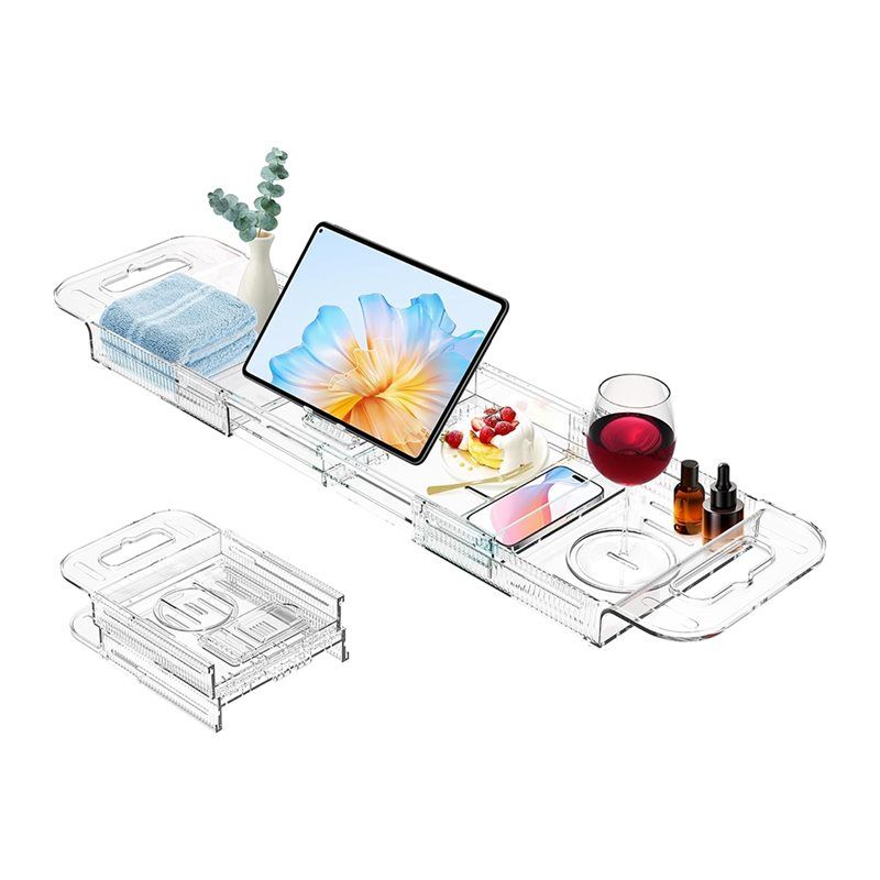ถาดวางของในอ่างอาบน้ำแบบขยายได - Bath Caddy Tray บทวิจารณ์และราคา