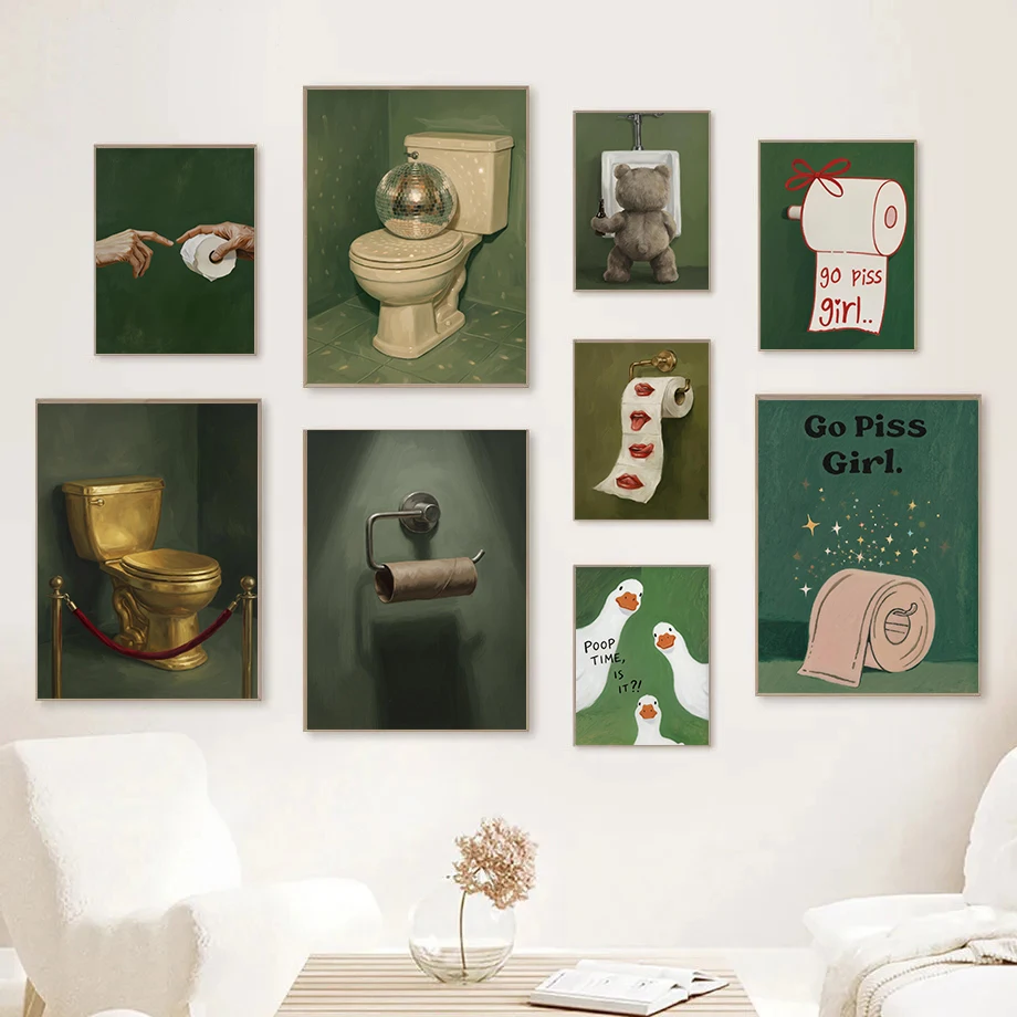 (ไม่มีกรอบ) 1 ชิ้น โปสเตอร์ห้อ - Home Bathroom Pictures บทวิจารณ์และราคา