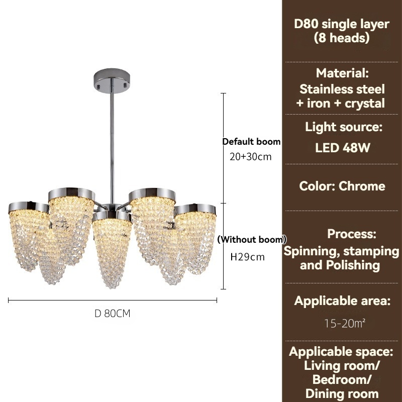 โคมไฟระย้าคริสตัล K9 สไตล์โพสต - Home Bathroom Lighting Design บทวิจารณ์และราคา