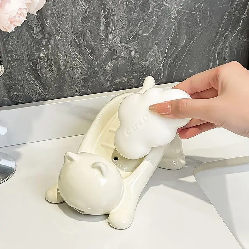 ที่วางสบู่รูปแมวน่ารัก ภาชนะใส - Home Center Bathroom Accessories บทวิจารณ์และราคา