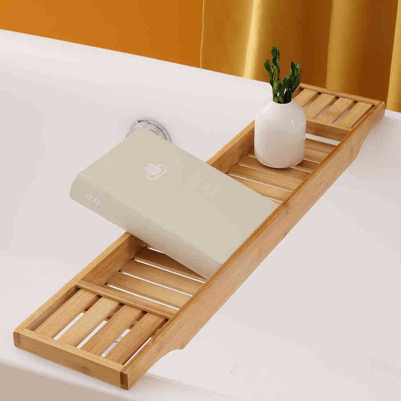ชั้นวางอ่างอาบน้ำทำจากไม้ไผ่ป้ - Bath Caddy Tray บทวิจารณ์และราคา
