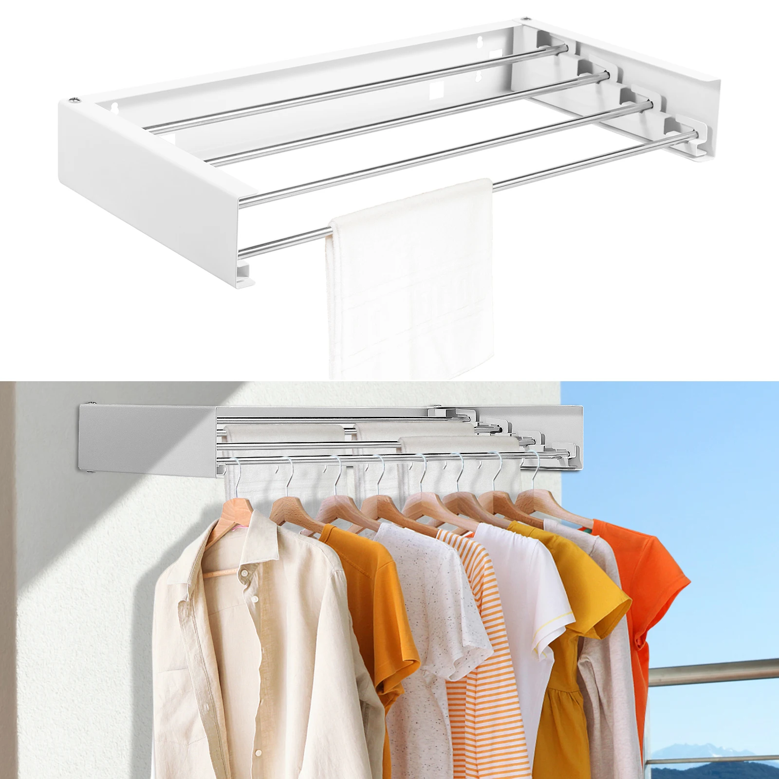 ราวตากผ้าพับได้ สแตนเลส ราวแขว - Towel Bar Stainless บทวิจารณ์และราคา