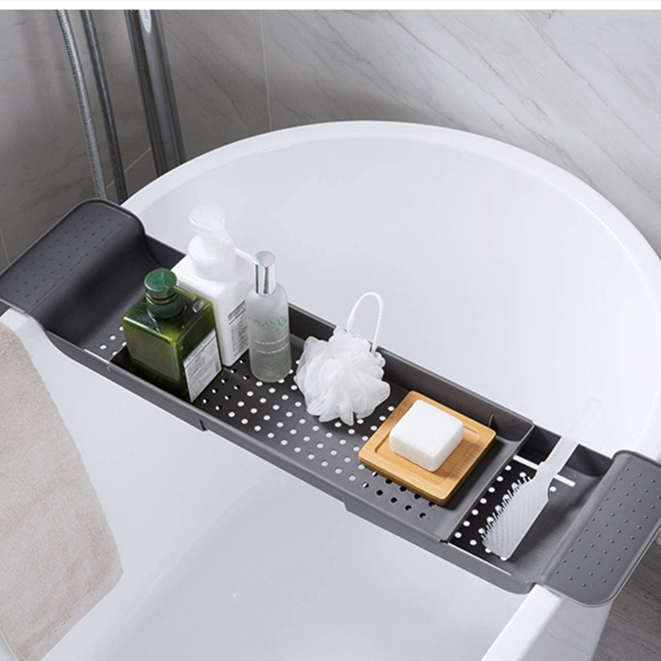 ถาดวางของในอ่างอาบน้ำแบบขยายได - Bath Caddy Tray บทวิจารณ์และราคา