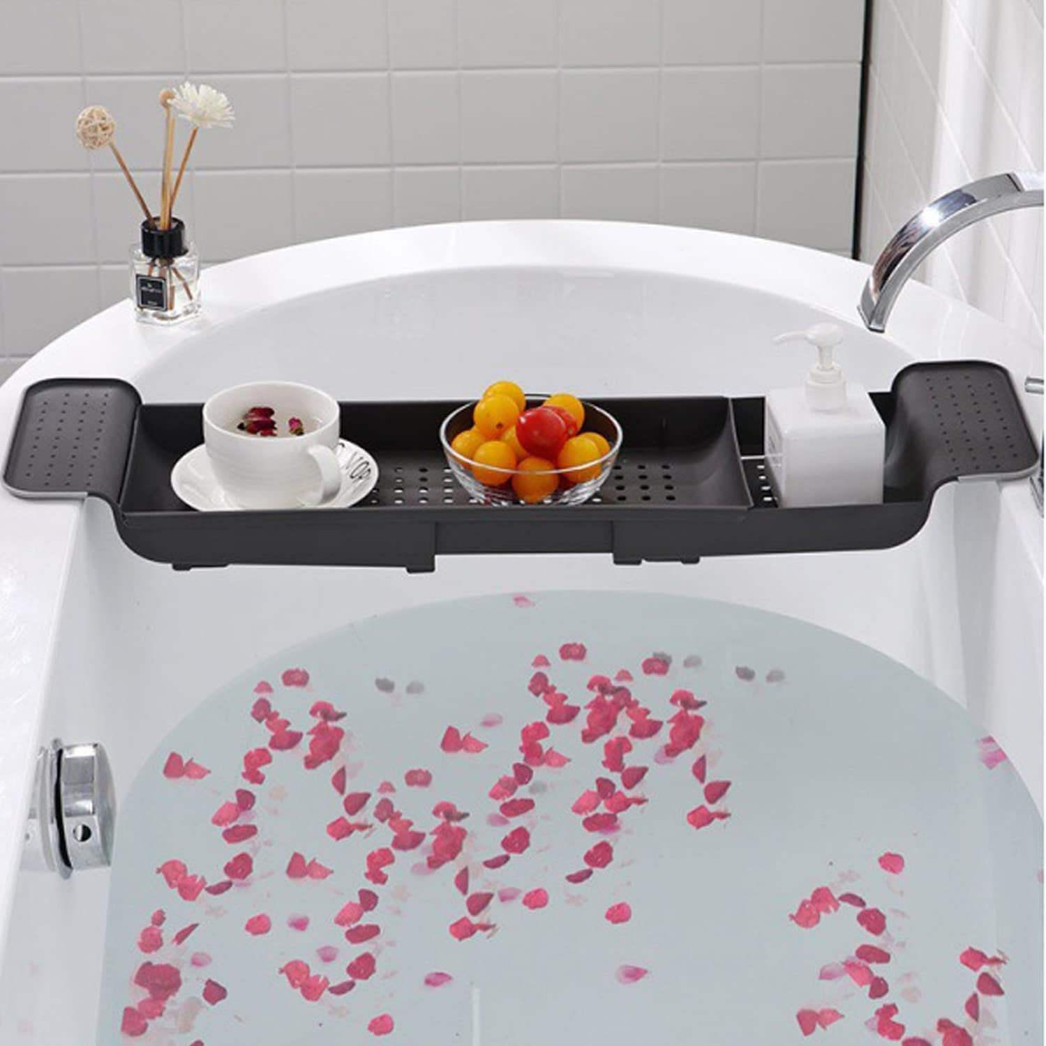 ถาดวางของในอ่างอาบน้ำแบบขยายได - Bath Caddy Tray บทวิจารณ์และราคา